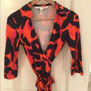 Diane von Firstenberg animal print wrap.